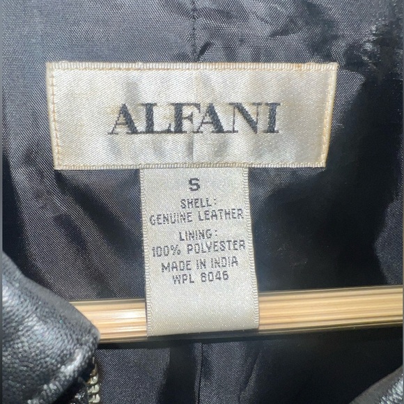 Alfani full zip genuine leather jacket - Picture 2 of 5